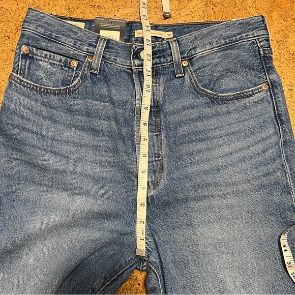 Levi’s Ribcage Straight Ankle Distressed High Rise Jeans NWT Sz 30 x 27 - Picture 14 of 15